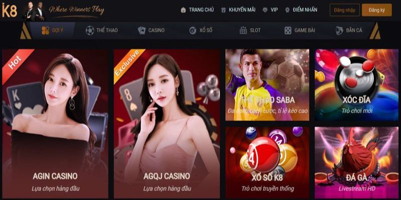 Trang chủ của công ty game Aw8 cung cấp nhiều tùy chọn - Aw8