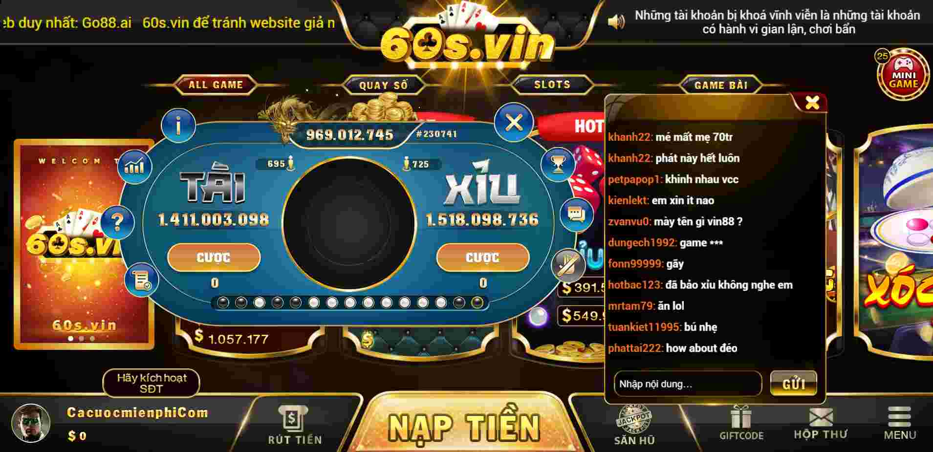 Giao diện được thiết kế đẹp mắt từ một trang web cổng game cấp Sin88 - Sin88